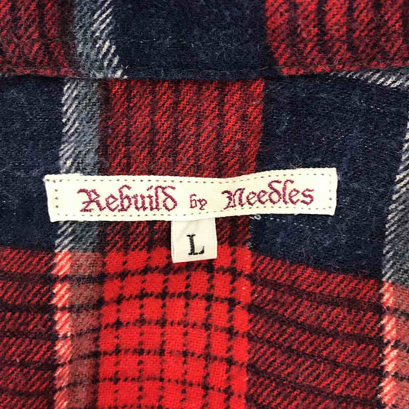 Rebuild by Needles / リビルドバイニードルス 再構築 リメイク チェック フランネルシャツ