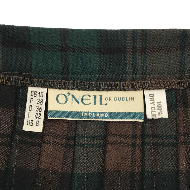 O'NEIL OF DUBLIN / オニールオブダブリン チェック プリーツ ラップスカート