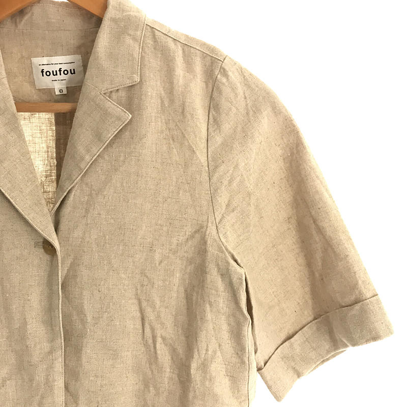 foufou / フーフー linen one button jacket  リネンワンボタンジャケット