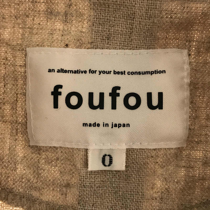 foufou / フーフー linen one button jacket  リネンワンボタンジャケット