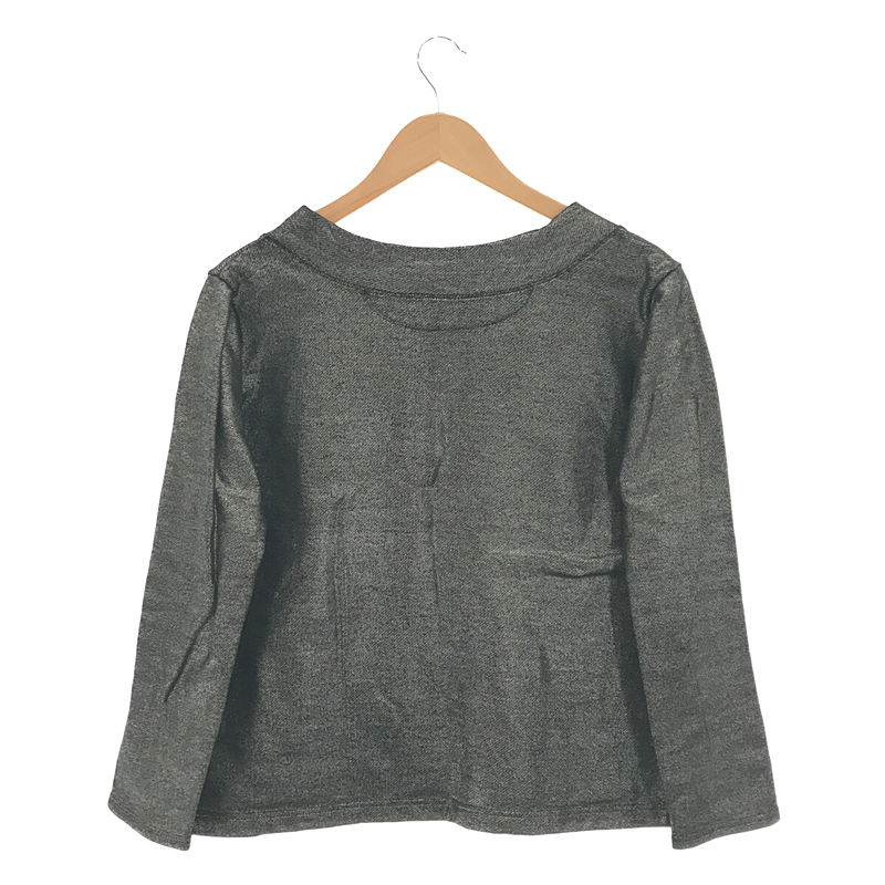 divka / ディウカ FOIL Terry Cotton Fleece Lining Long Sleeve Pullover メタリック Vネックプルオーバー