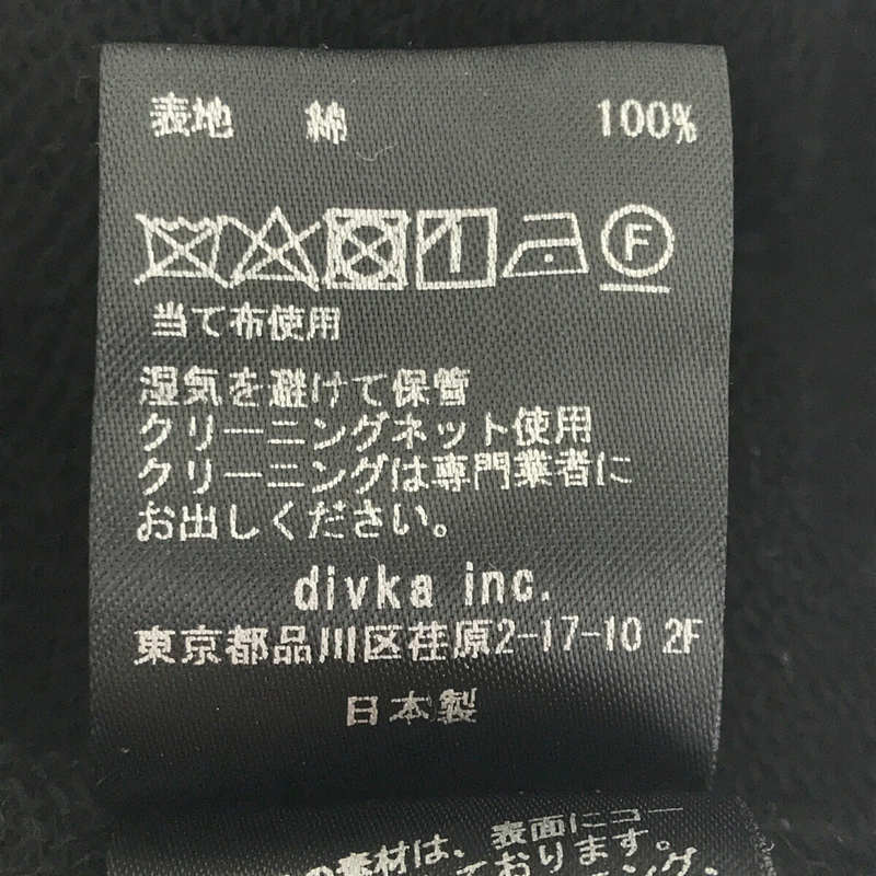 divka / ディウカ FOIL Terry Cotton Fleece Lining Long Sleeve Pullover メタリック Vネックプルオーバー