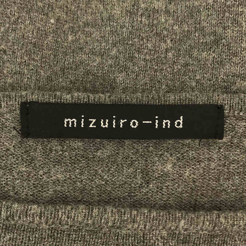 mizuiroind / ミズイロインド ウール混 ロング ニット プルオーバー