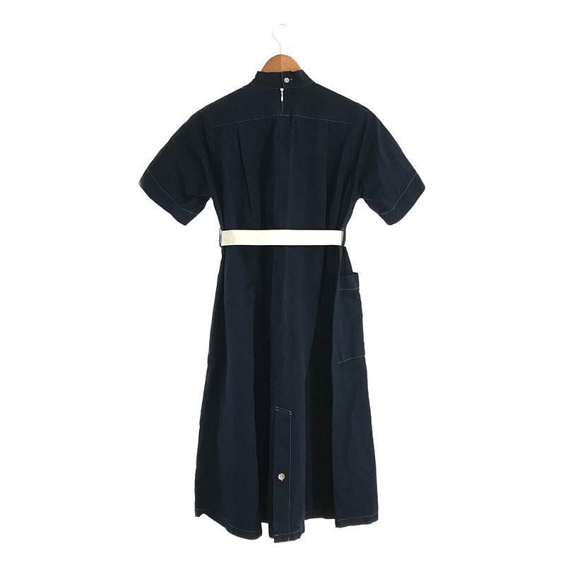 foufou / フーフー THE DRESS - waltz - #21 de medical high neck dress 後染め ドイツメディカルハイネックドレス ベルト付き