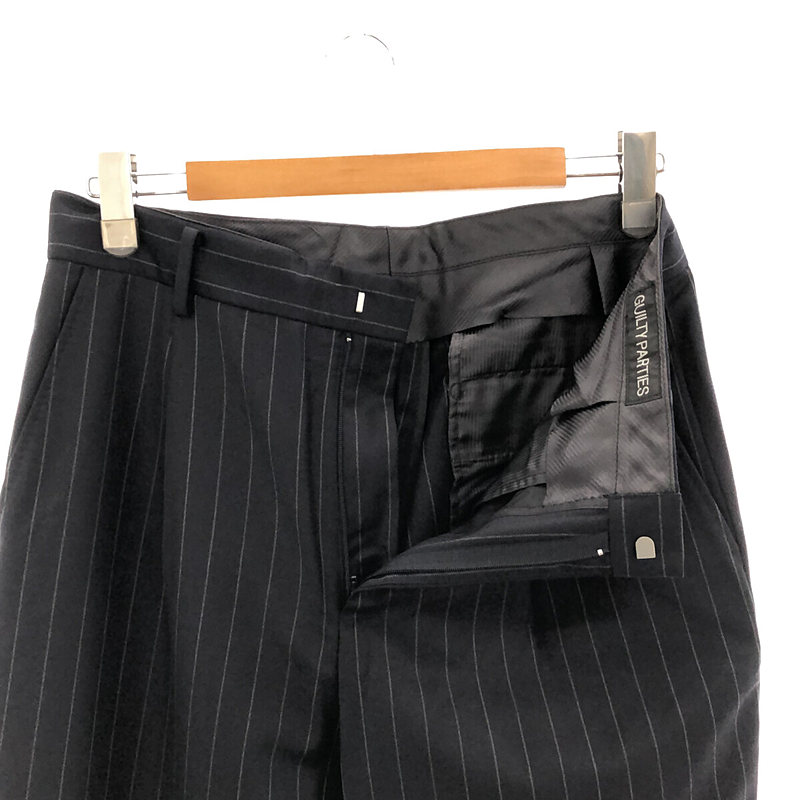 その他 Ermenegildo Zegna PLEATED TROUSERS TYPE-1 ゼニア社製 ウール ピンストライプ プリーツ トラウザー