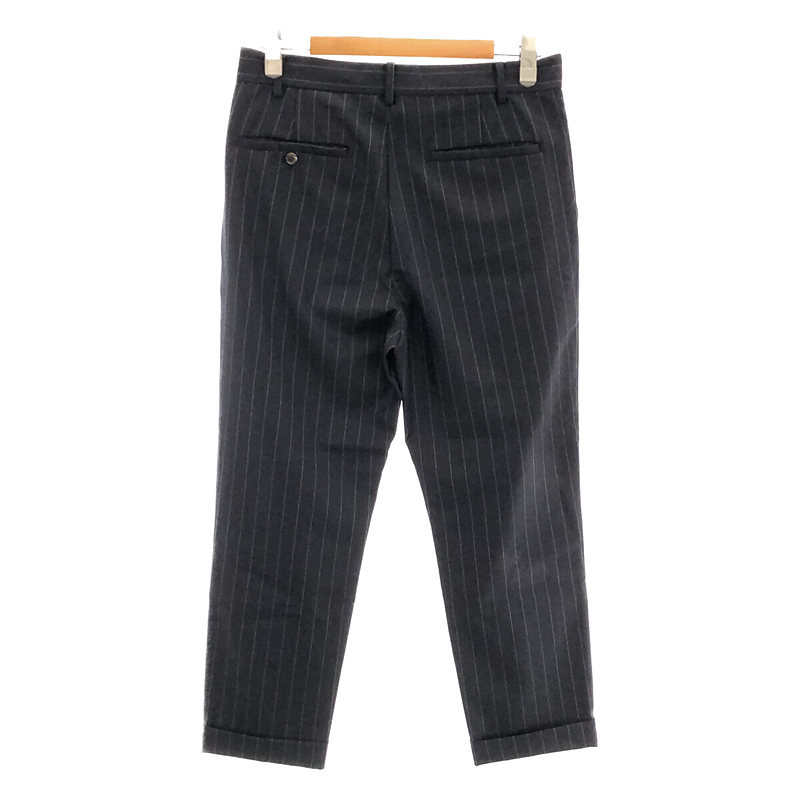 その他 Ermenegildo Zegna PLEATED TROUSERS TYPE-1 ゼニア社製 ウール ピンストライプ プリーツ トラウザー