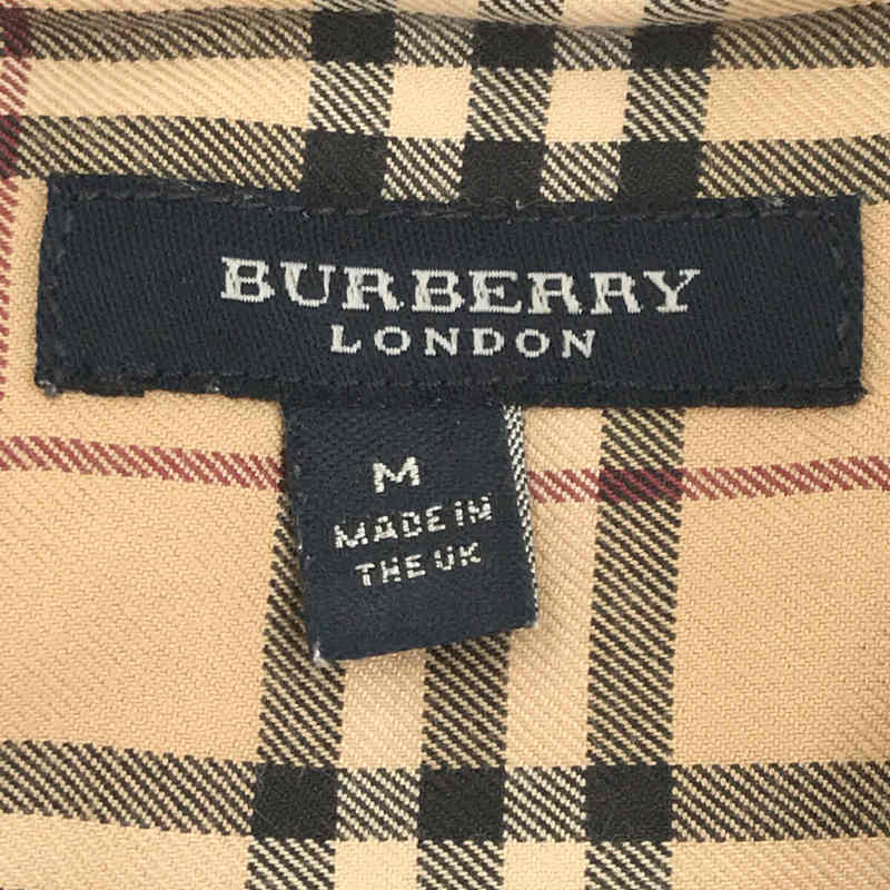 BURBERRY LONDON / バーバリーロンドン UK製 ノバチェック ワンポイント刺繡 コットン シャツ