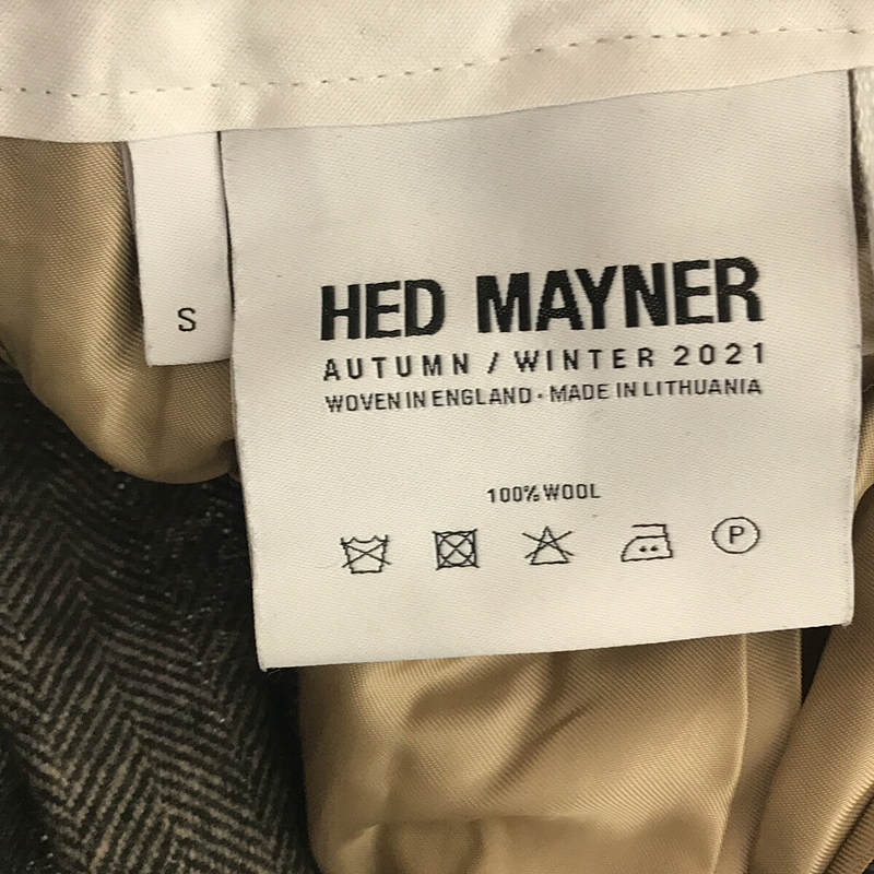 HED MAYNER / ヘドメイナー 8 PLEAT PANT ヘリンボーンツイード 8プリーツパンツ