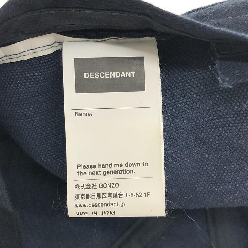 DESCENDANT / ディセンダント 6パネル ダック キャップ 帽子 navy