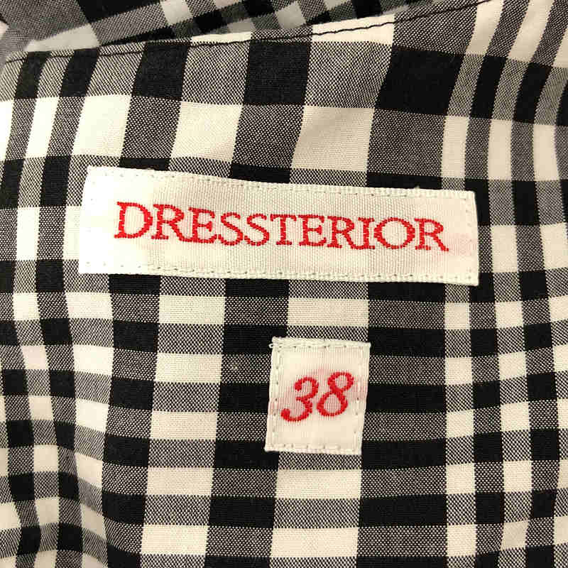 DRESSTERIOR / ドレステリア コットン チェック 半袖 ワンピース