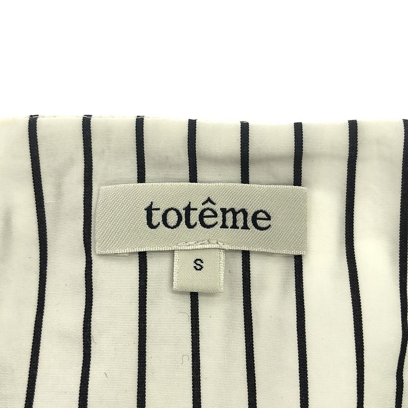 TOTEME / トーテム ストライプ ボートネック ロングカフス プルーバーブラウス