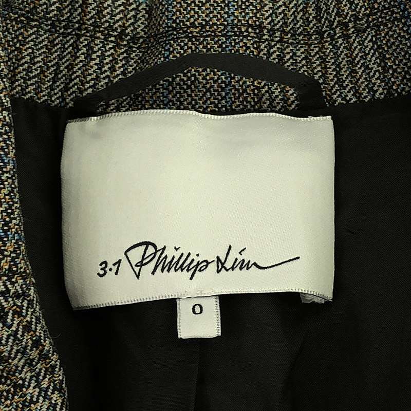 3.1 Phillip Lim / スリーワンフィリップリム グレンチェック シングル チェスターコート