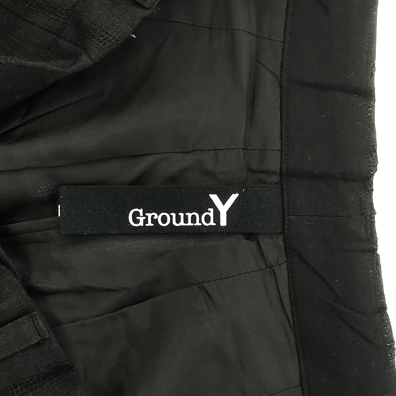 Ground Y / グラウンドワイ RAISED STRIPE BALLOON PANTS リネン ストライプ柄 ワイド バルーンパンツ