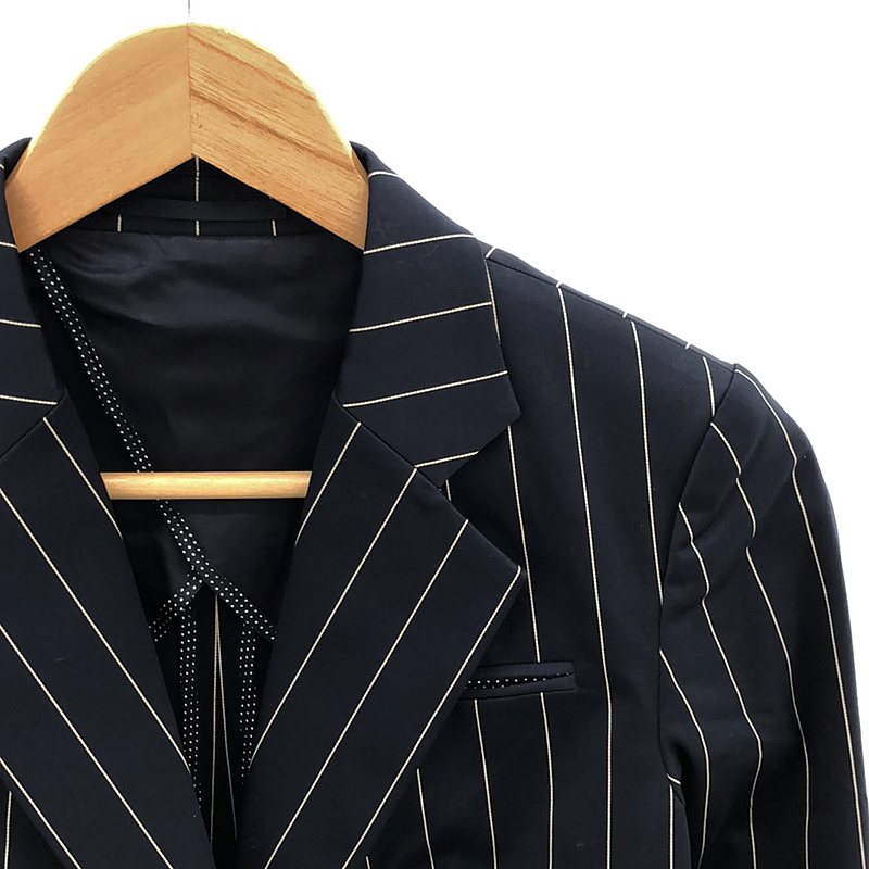 その他 ストライプ シングルジャケット