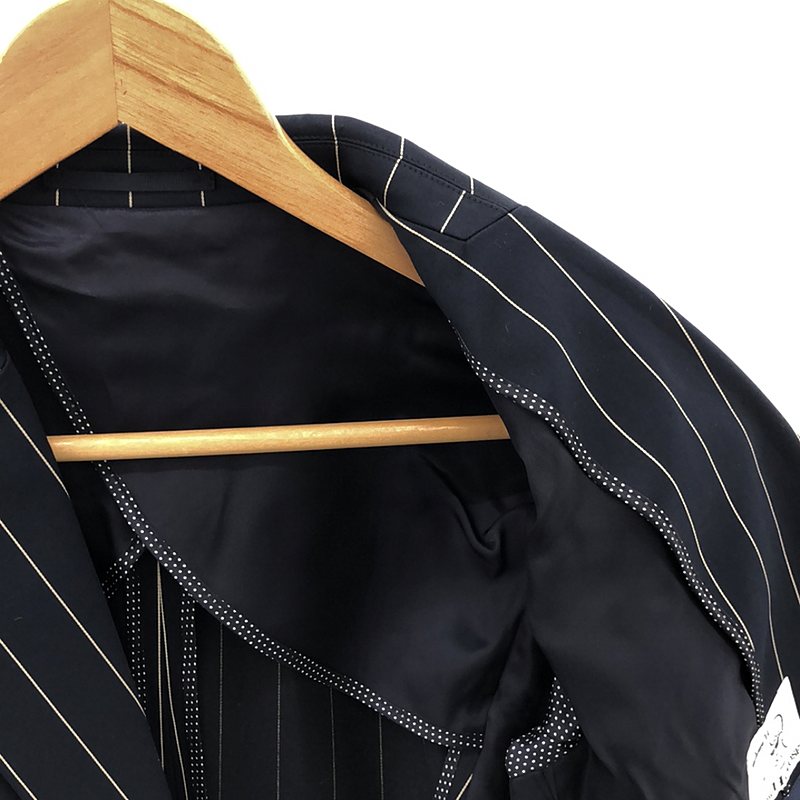 その他 ストライプ シングルジャケット