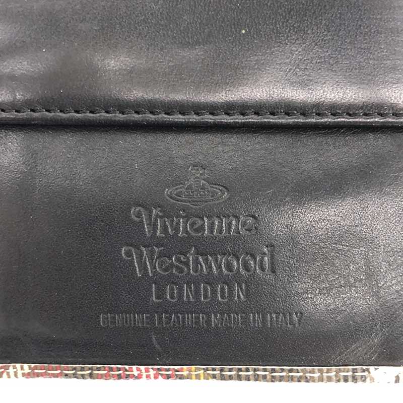 Vivienne Westwood / ヴィヴィアンウエストウッド タータンチェック オーブロゴ 二つ折りウォレット