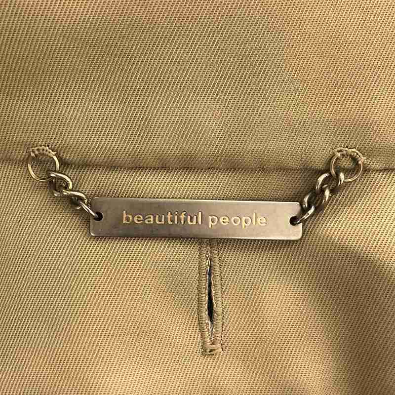 beautiful people / ビューティフルピープル ultimate pima twill slim long trenchトレンチコート