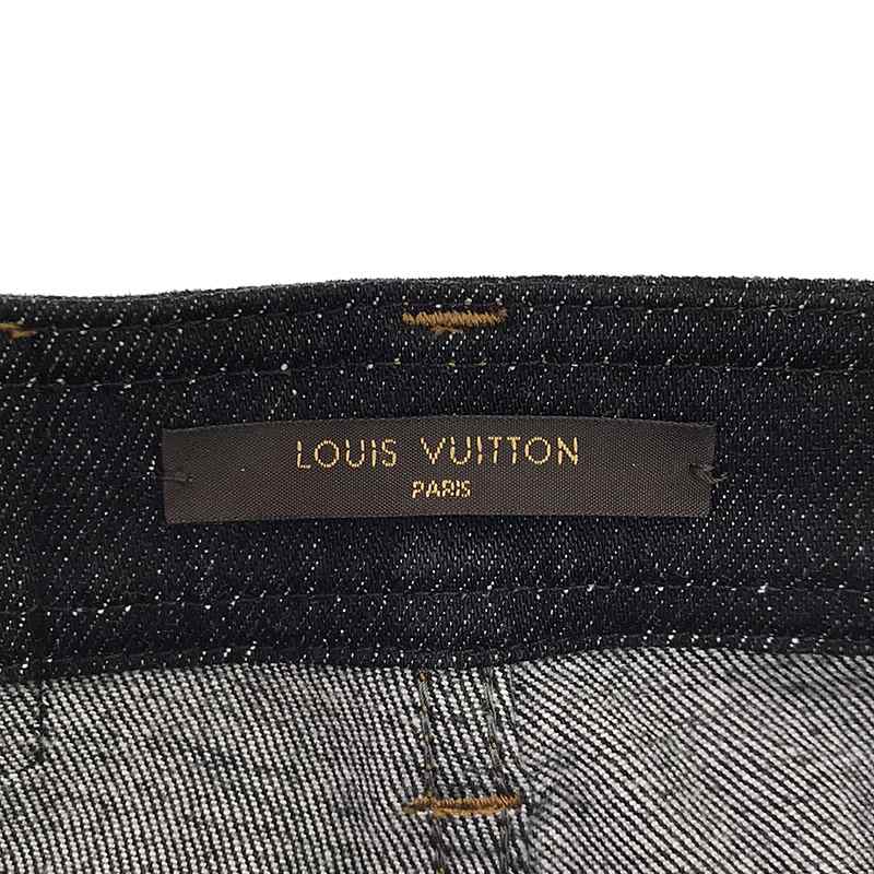 Louis Vuitton / ルイヴィトン レザーパッチ 総柄 ストレッチ デニムパンツ