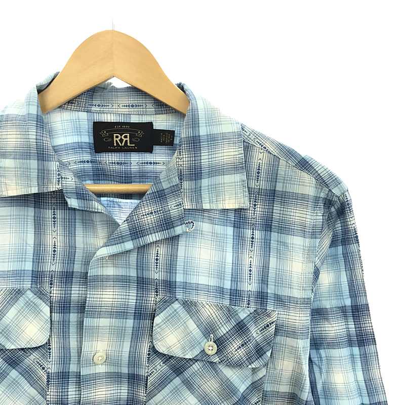 RRL / ダブルアールエル CARTER CAMP SHIRT ネイティブ チェック オープンカラーシャツ