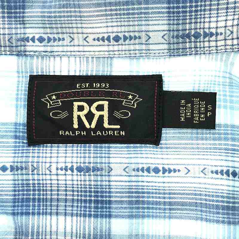 RRL / ダブルアールエル CARTER CAMP SHIRT ネイティブ チェック オープンカラーシャツ