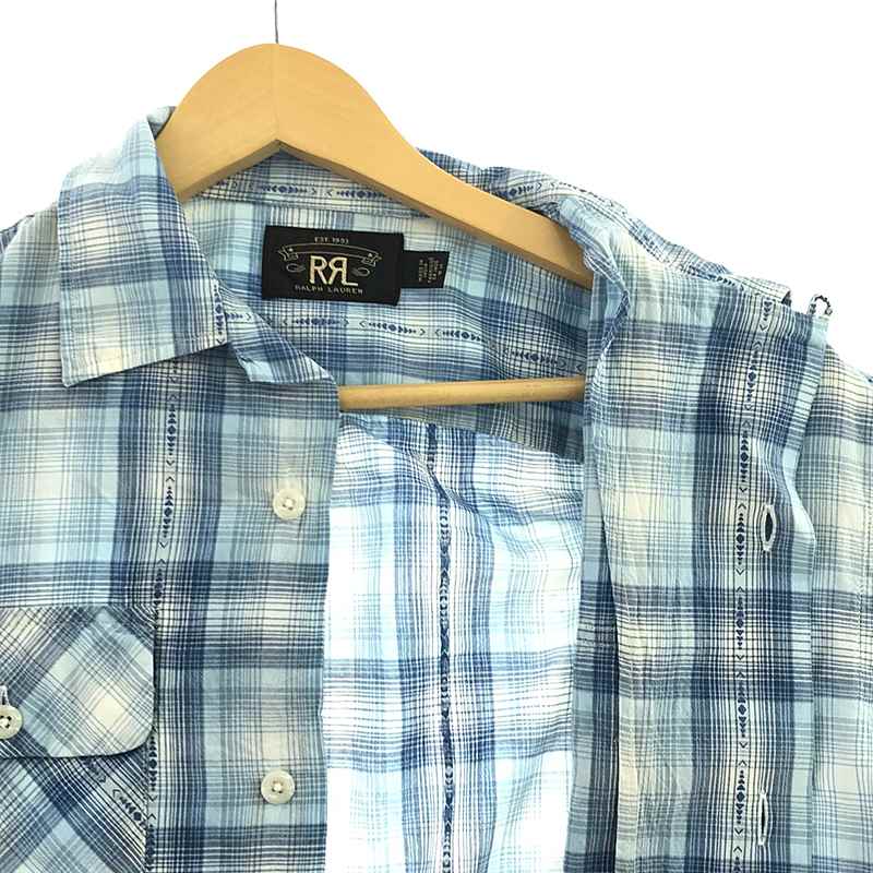 RRL / ダブルアールエル CARTER CAMP SHIRT ネイティブ チェック オープンカラーシャツ