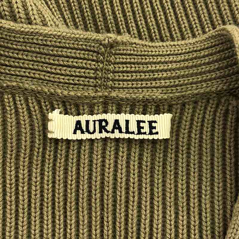 AURALEE / オーラリー SUPER FINE WOOL RIB KNIT V NECK P/O / スーパー ファイン ウール リブ ニット