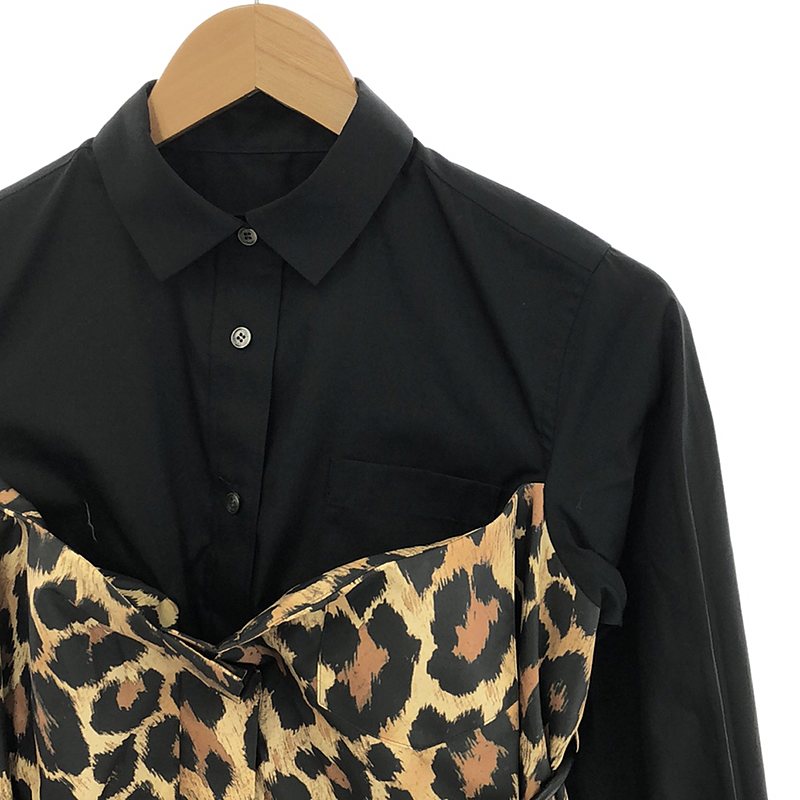 sacai / サカイ Leopard Print Belted Hybrid Shirt レオパード切替 シャツ