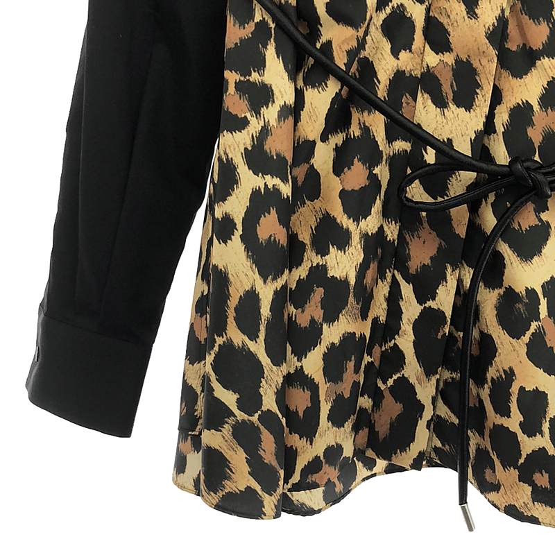 sacai / サカイ Leopard Print Belted Hybrid Shirt レオパード切替 シャツ