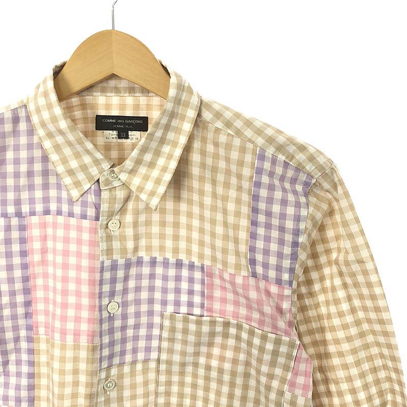 COMME des GARCONS HOMME PLUS / コムデギャルソンオムプリュス ギンガムチェック パッチワークシャツ