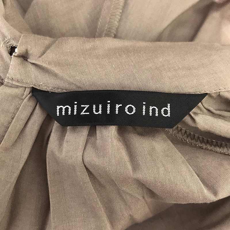 mizuiroind / ミズイロインド ハイネック ギャザー プルオーバー シャツ