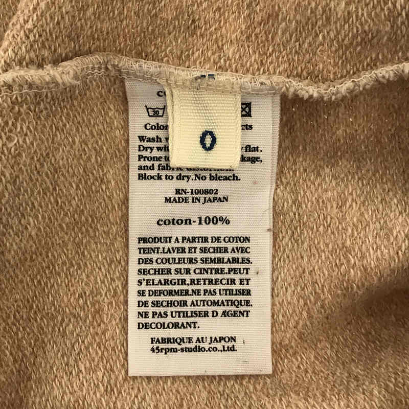 45r / フォーティファイブアール umii 908 クルーネック ハーフスリーブ スウェット