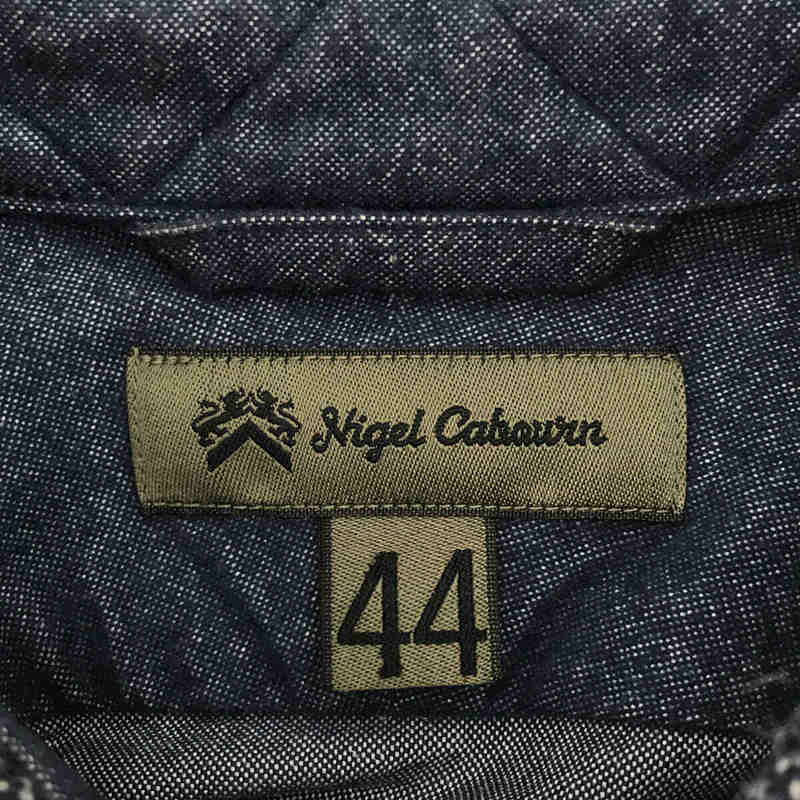 ​NIGEL CABOURN / ナイジェルケーボン 異素材 切替 ウール ワーク シャツ マロリー