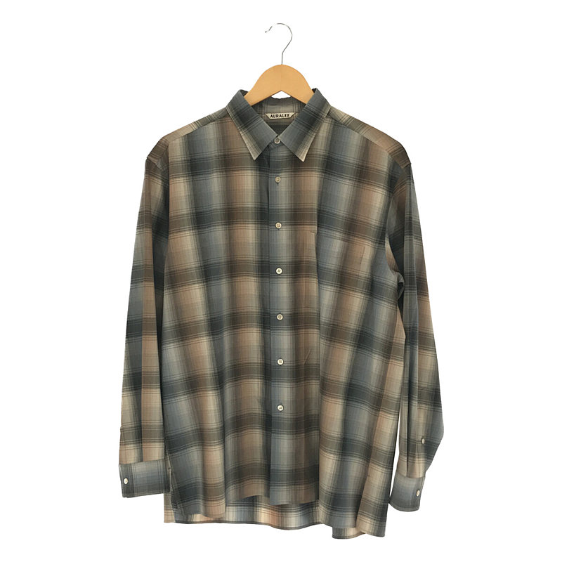 super light wool check shirt スーパーライト ウール チェック シャツ