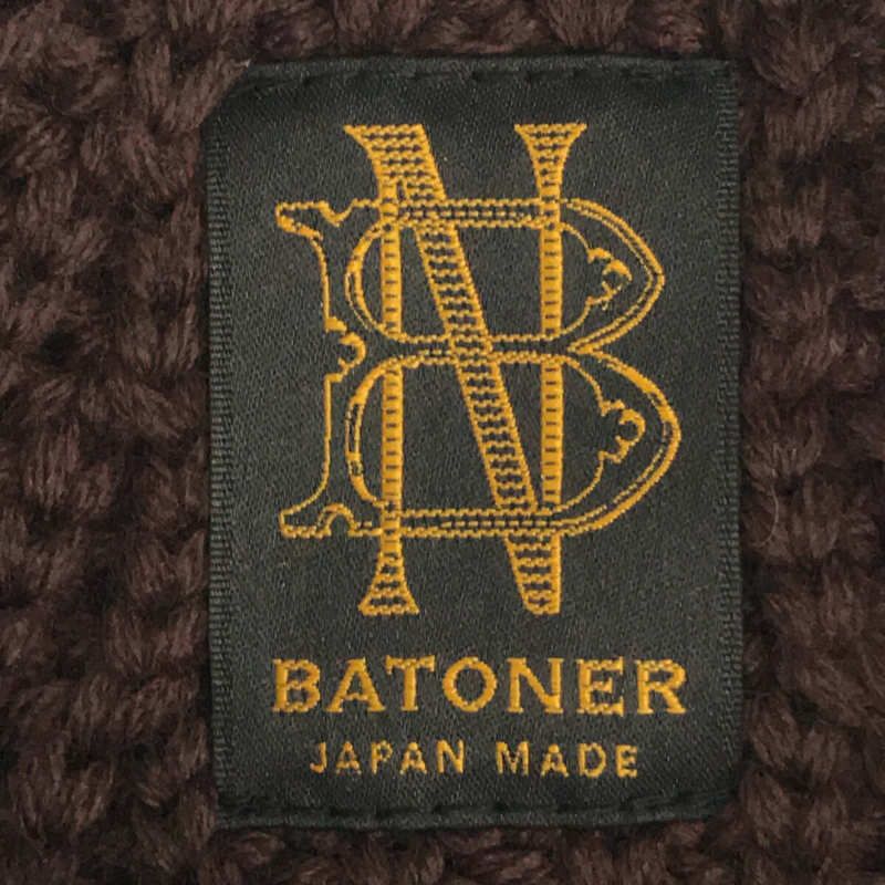 BATONER / バトナ― 片畦 シグネチャー クルーネック ウール セーター ニット