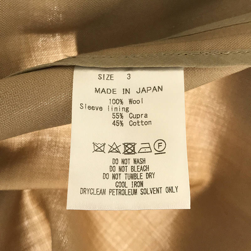 MARKAWARE / マーカウェア SUCK COAT ORGANIC WOOL TROPICAL オーガニック ウール トロピカル サック コート ジャケット