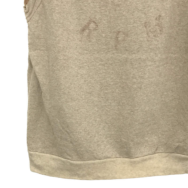 45rpm / フォーティーファイブアールピーエム umii 908 ステンシル プリント カットオフ ノースリーブ プルオーバー スウェット