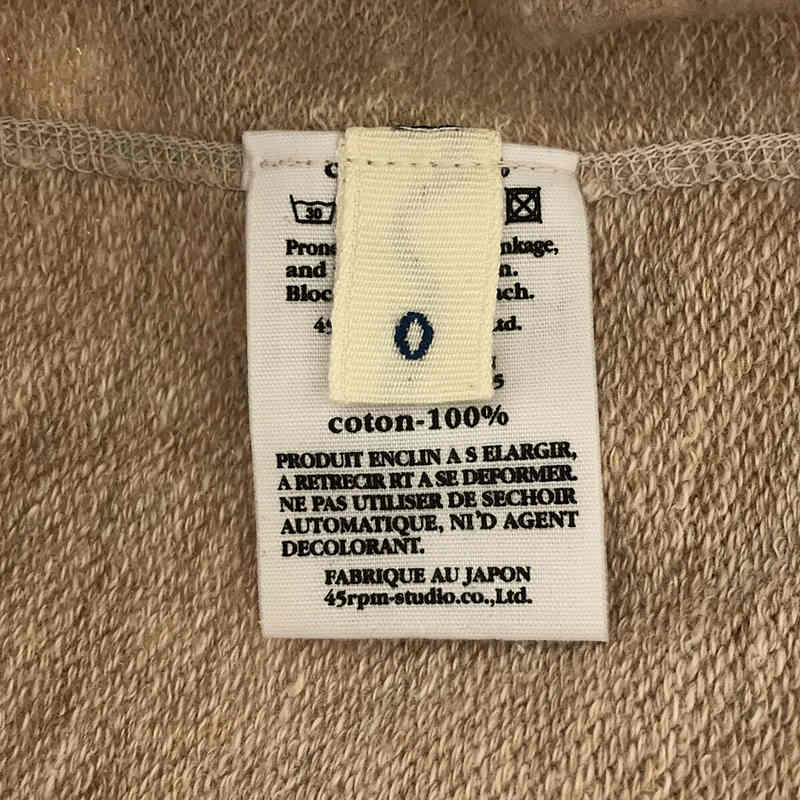 45rpm / フォーティーファイブアールピーエム umii 908 ステンシル プリント カットオフ ノースリーブ プルオーバー スウェット