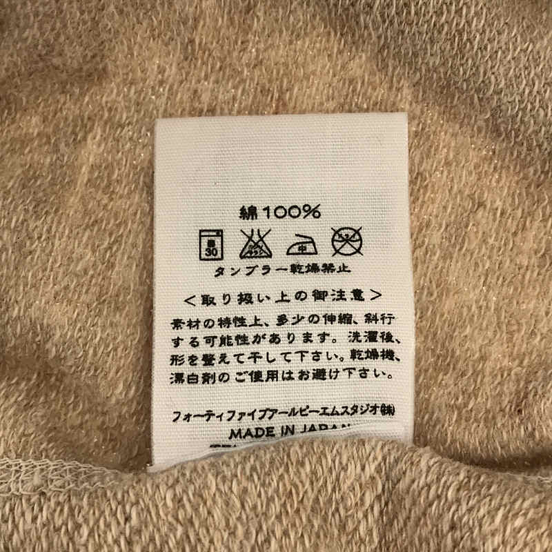 45rpm / フォーティーファイブアールピーエム umii 908 ステンシル プリント カットオフ ノースリーブ プルオーバー スウェット