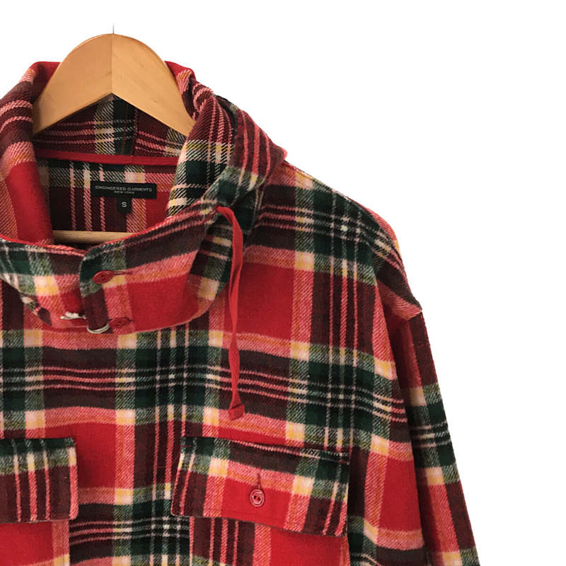 Engineered Garments / エンジニアドガーメンツ CAGOULE SHIRT - POLY WOOL PLAID チェック カグールシャツ プルオーバー パーカー フーディー