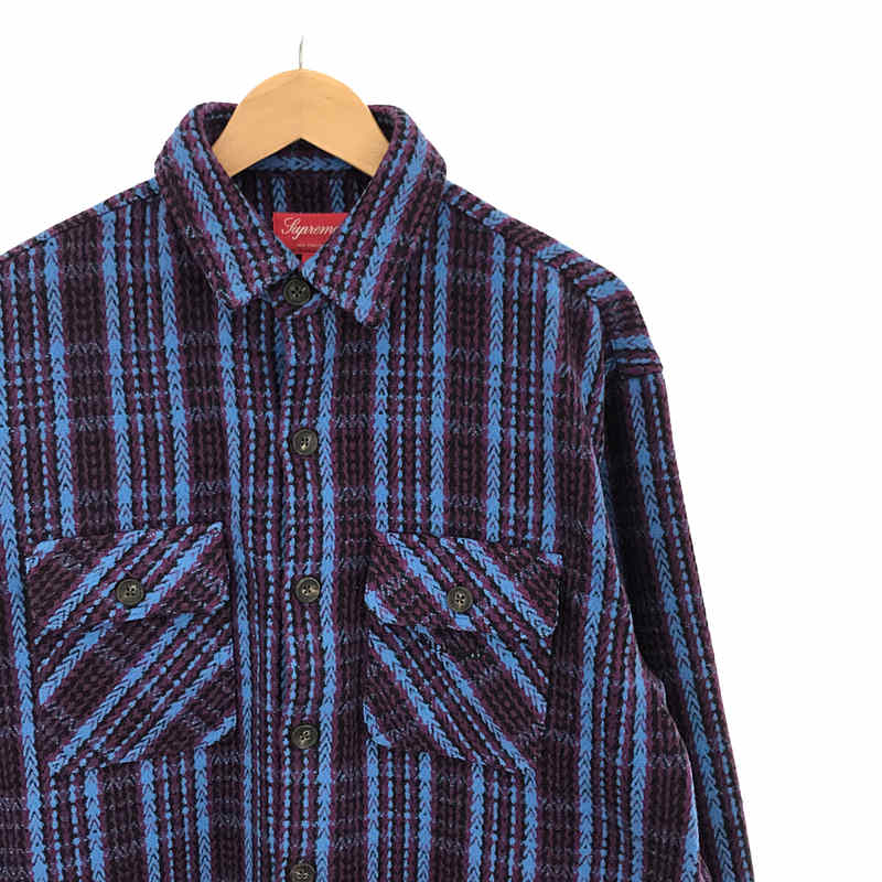 SUPREME / シュプリーム タグ・ステッカー付 HEAVY FLANNEL SHIRT ヘヴィー フランネル シャツ ダーク プラム