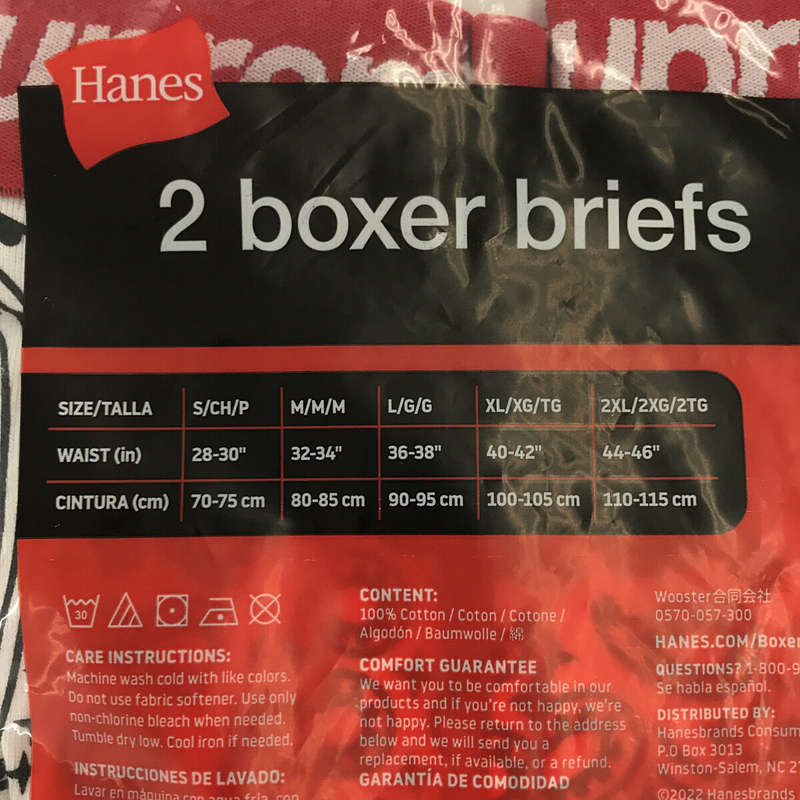 SUPREME / シュプリーム × Hanes ヘインズ  別注 タグ・ステッカー付 - BANDANA BOXER BRIEFS (2 PACK) バンダナ ボクサー ブリーフ 2枚セット