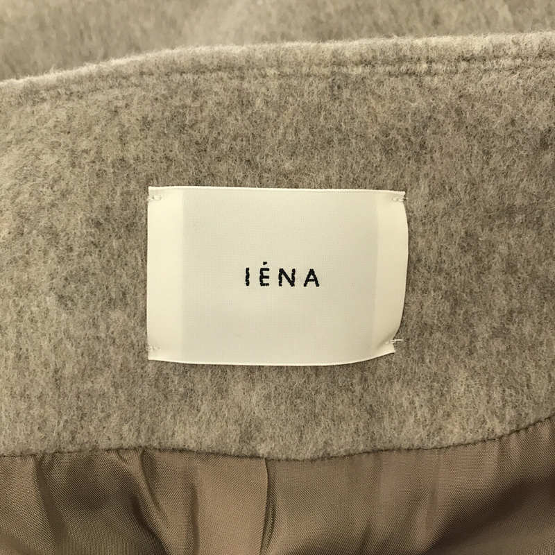 IENA / イエナ ラムウール フックボタン ノーカラー ロングコート