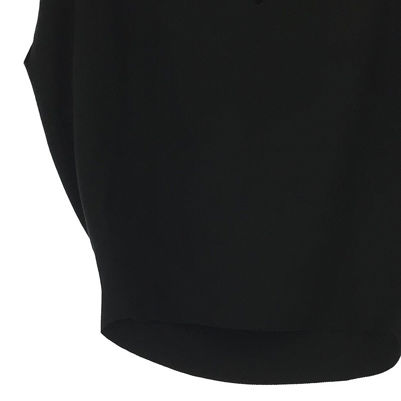 IENA / イエナ コットン ポリエステル ストレッチ コクーン Vネック ノースリーブ プルオーバー ニット