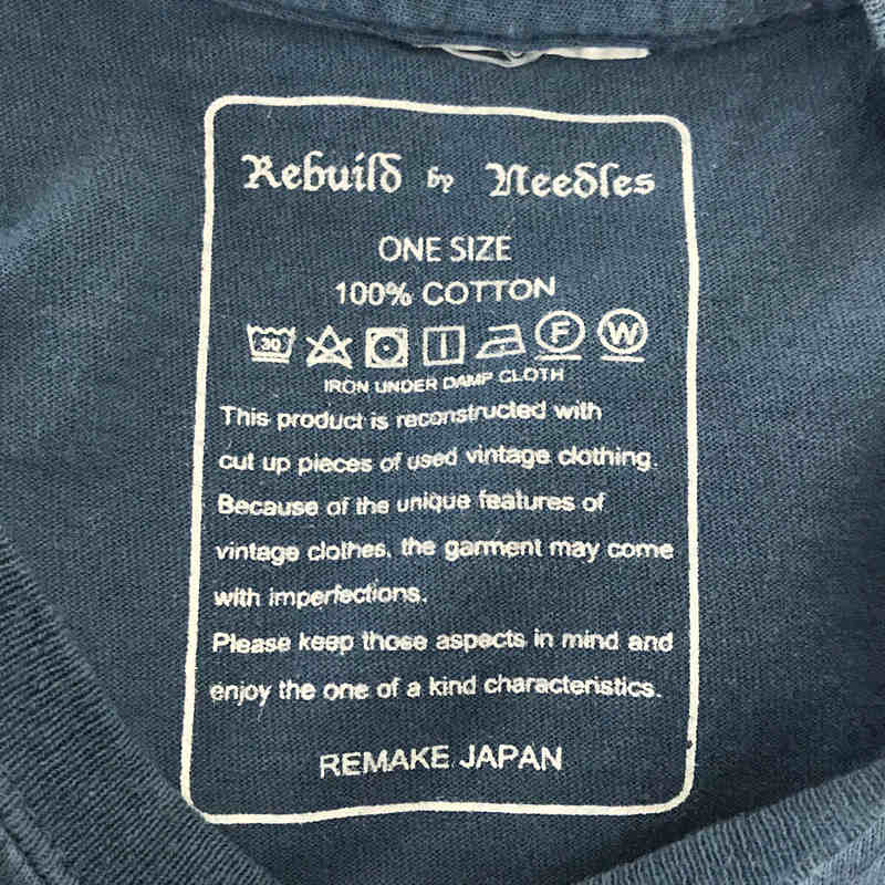 Rebuild by Needles / リビルドバイニードルス Cuts Wide Tee - College ワイドTシャツ カレッジ リメイク 再構築 カットソー