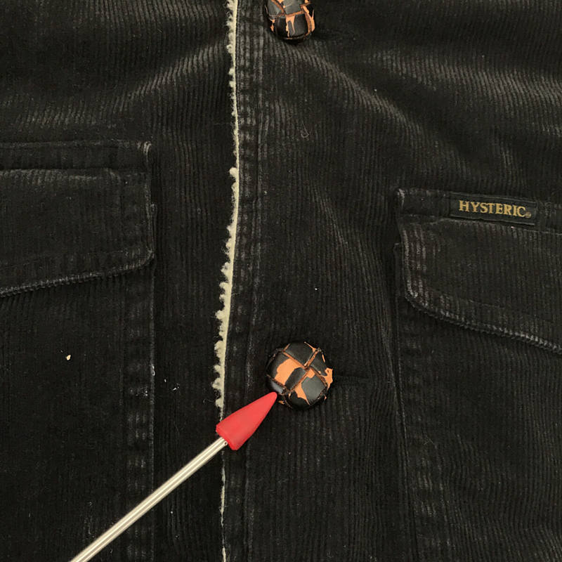 HYSTERIC GLAMOUR / ヒステリックグラマー コーデュロイ ボア くるみボタン ランチ ジャケット コート