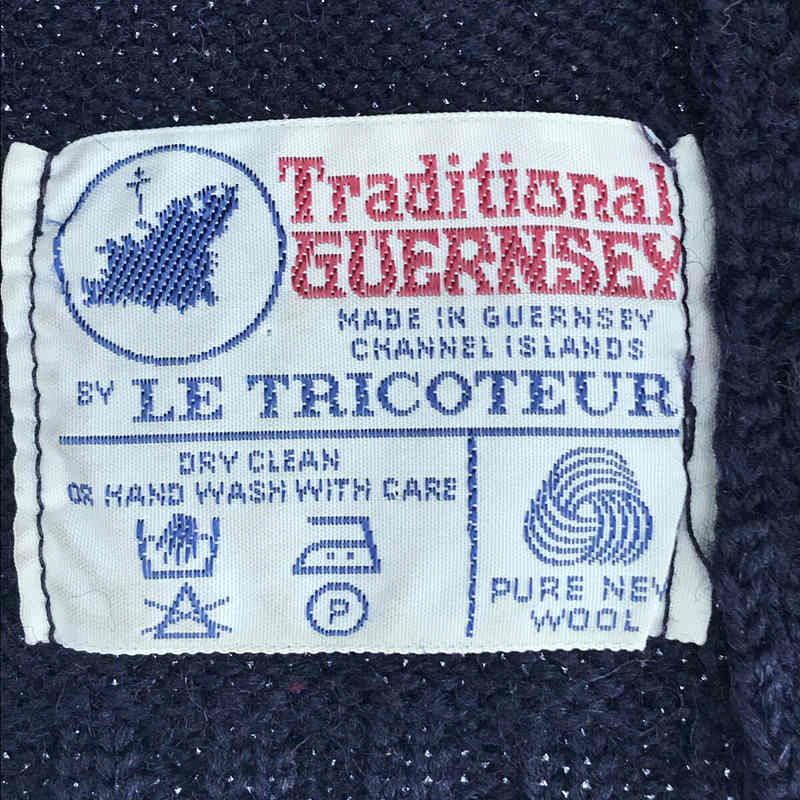 80s - 90s VINTAGE ヴィンテージ 英国製 Traditional GUERNSEY ウール ガンジー ニット セーターLE  TRICOTEUR / ルトリコチュール