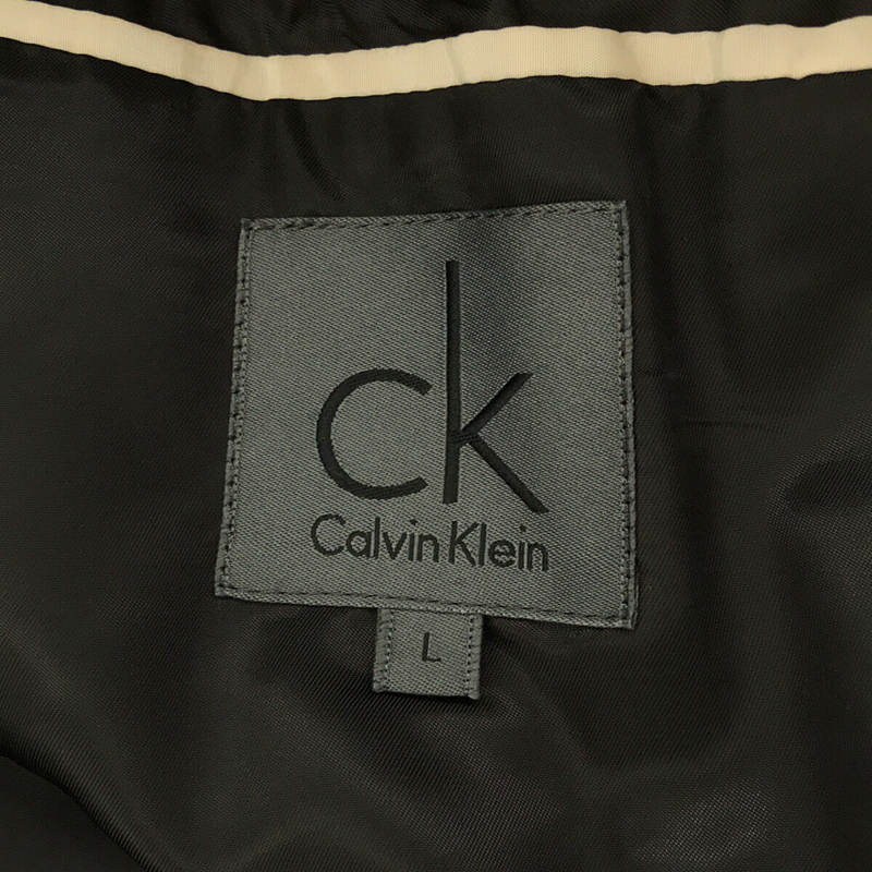 CALVIN KLEIN / カルバンクライン ウール カシミア メルトン 比翼 スタンドカラー コート