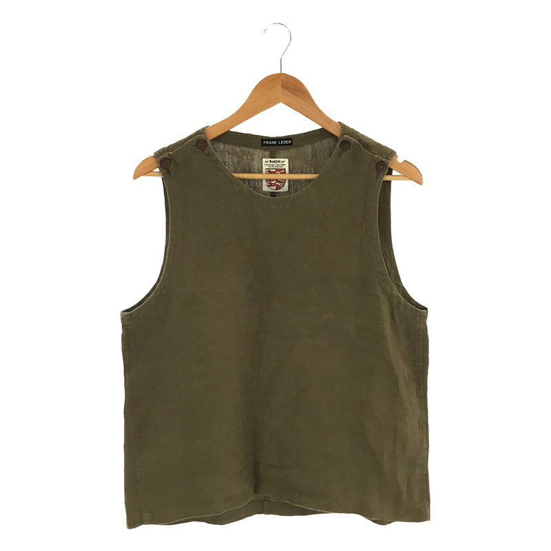 ドイツ製 VINTAGE LINEN VEST リネン プルオーバー ミリタリー ベストFRANK LEDER / フランクリーダー