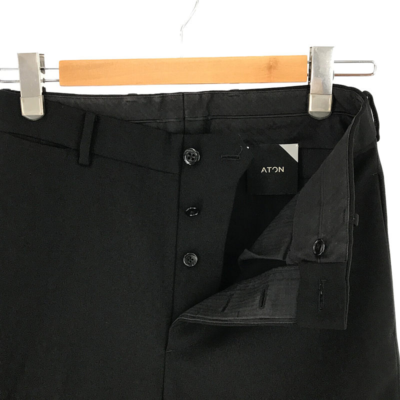 ATON / エイトン BASIC PANTS BACK SATIN バックサテン ベーシックパンツ