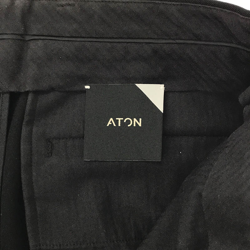 ATON / エイトン BASIC PANTS BACK SATIN バックサテン ベーシックパンツ